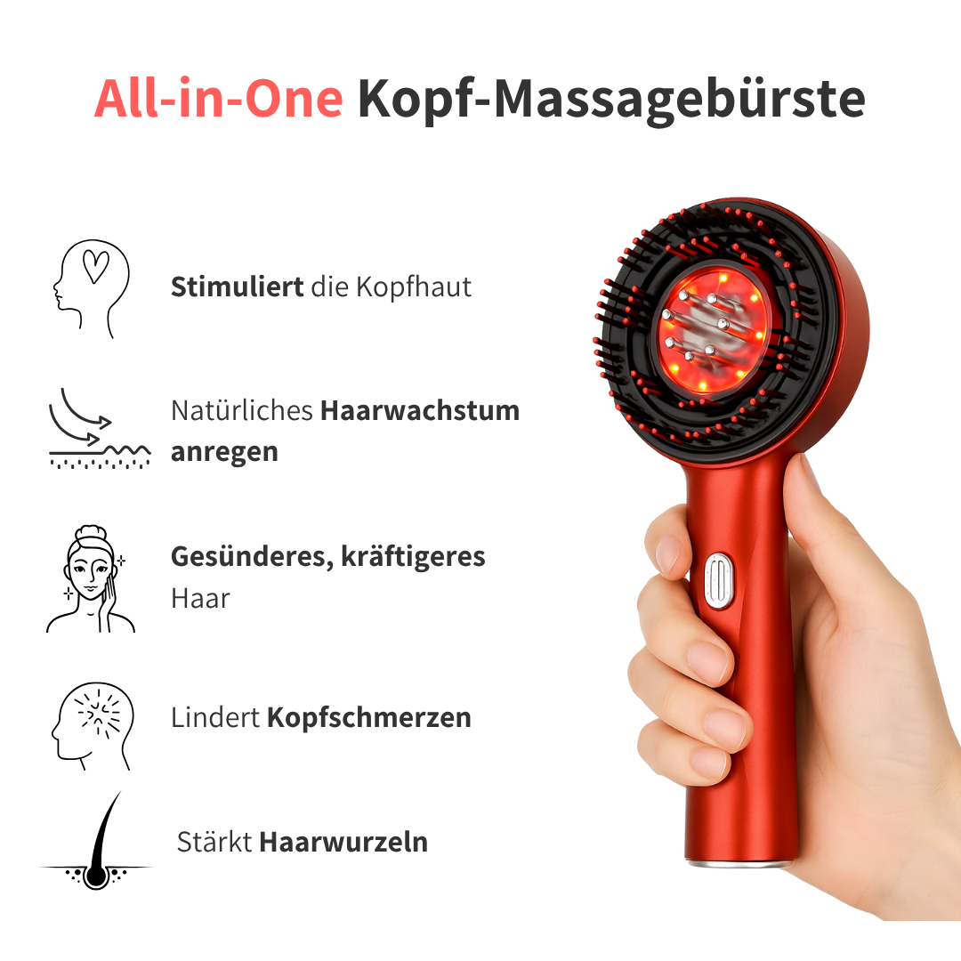 SKNLY™ 3in1 Kopfhaut-Massagebürste für kräftiges & volleres Haar