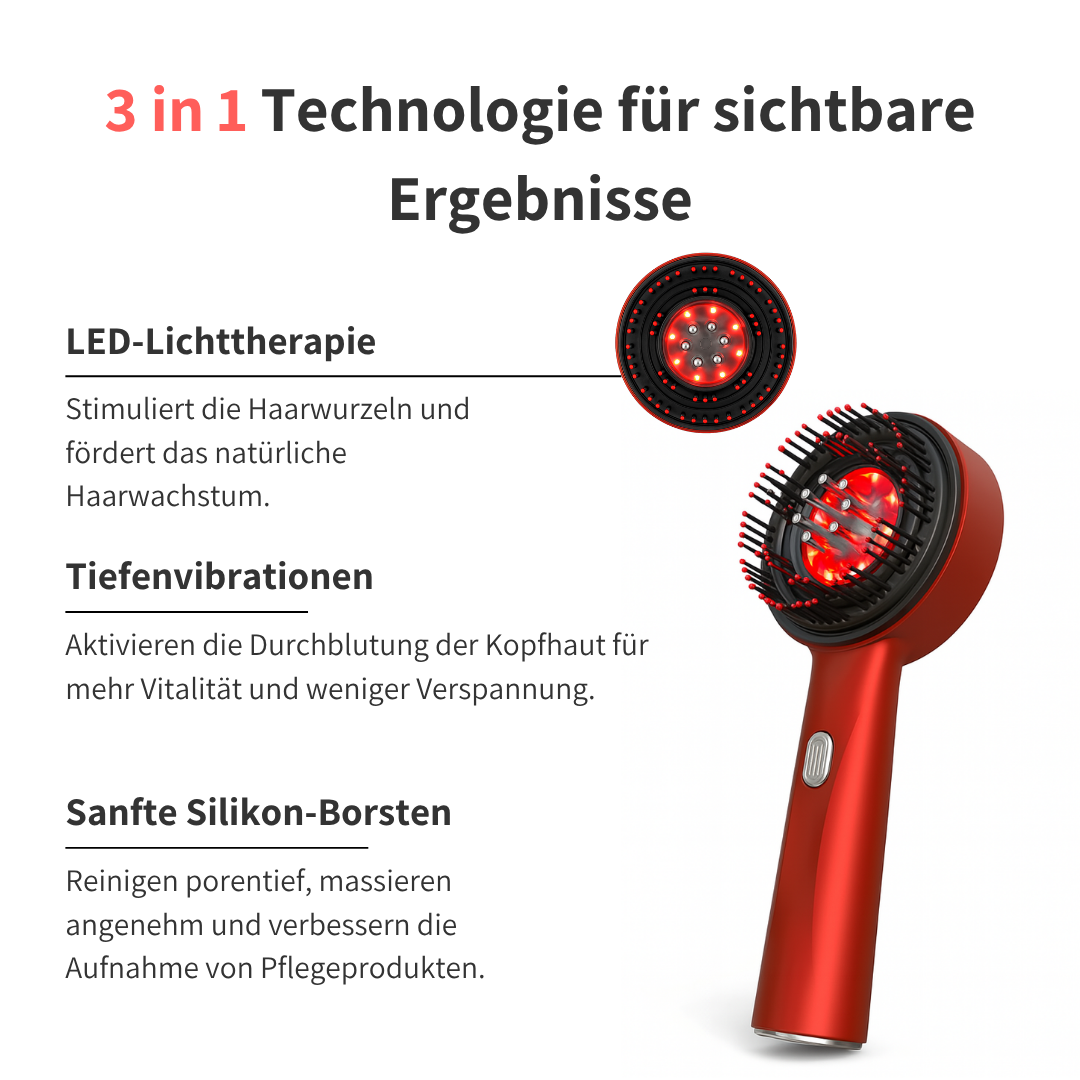 SKNLY™ 3in1 Kopfhaut-Massagebürste für kräftiges & volleres Haar