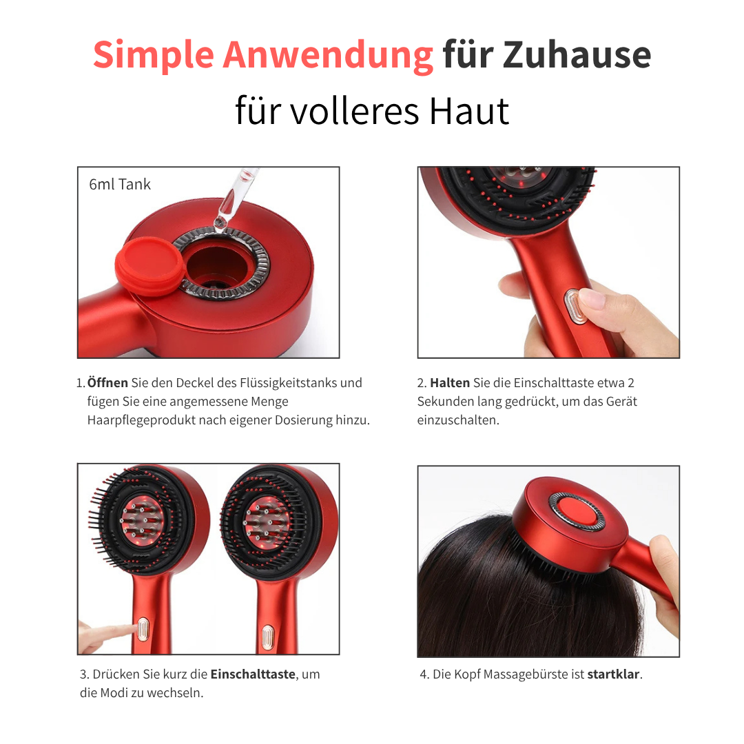 SKNLY™ 3in1 Kopfhaut-Massagebürste für kräftiges & volleres Haar
